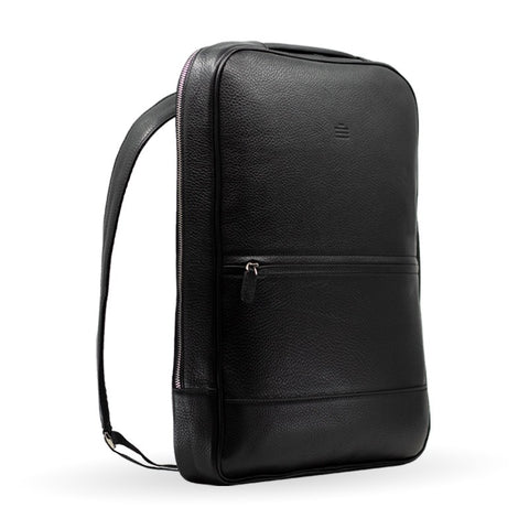 Lederrucksack Schwarz Commuter