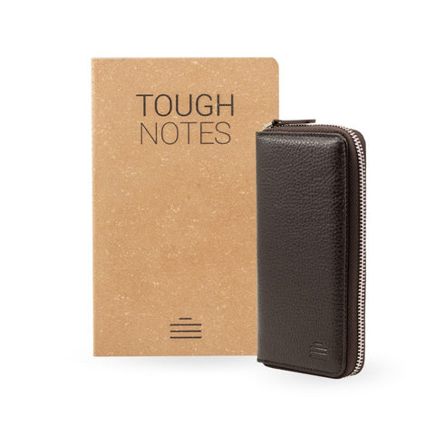 Geschenkset Notizbuch Tough Notes Lederetui Zip